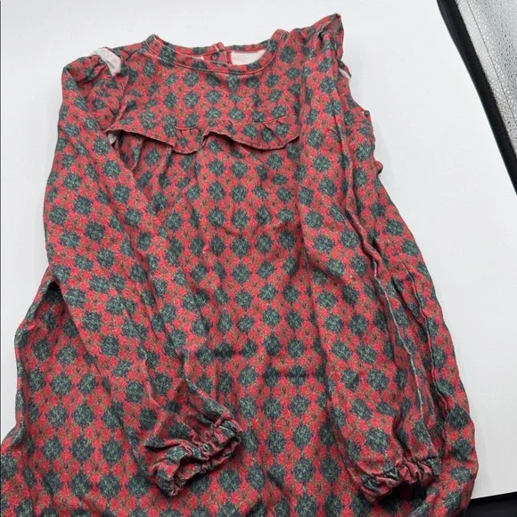 Girls American Girl x Posh Peanut Red Green Argyle Molly Nightgown Size 5/6 - Picture 3 of 5